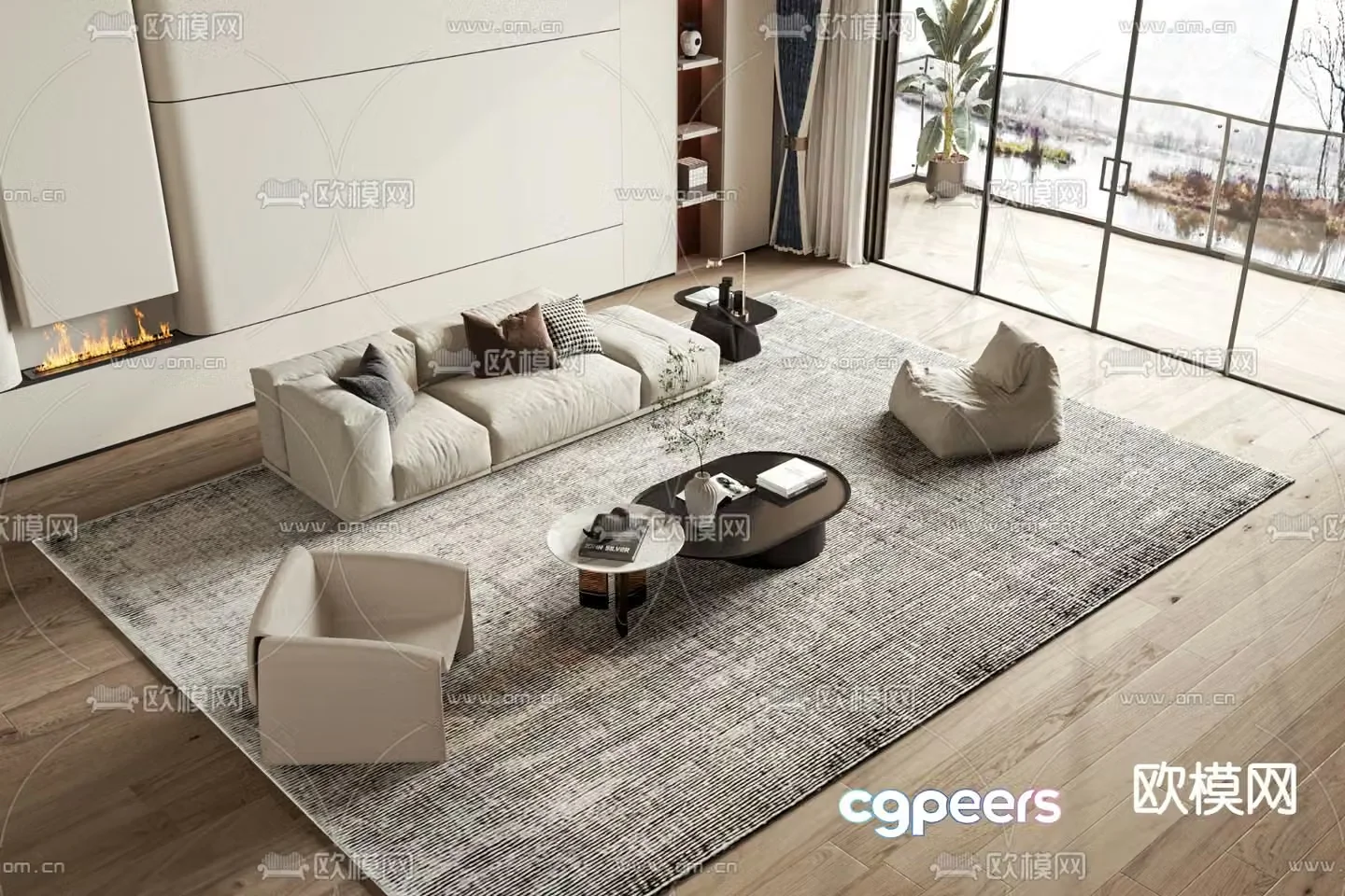 Sofa combination leisure sofa 3d model