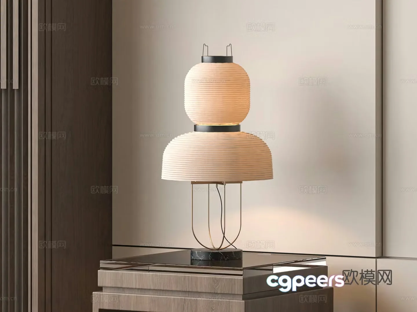 Medieval style desk lamp 3d model