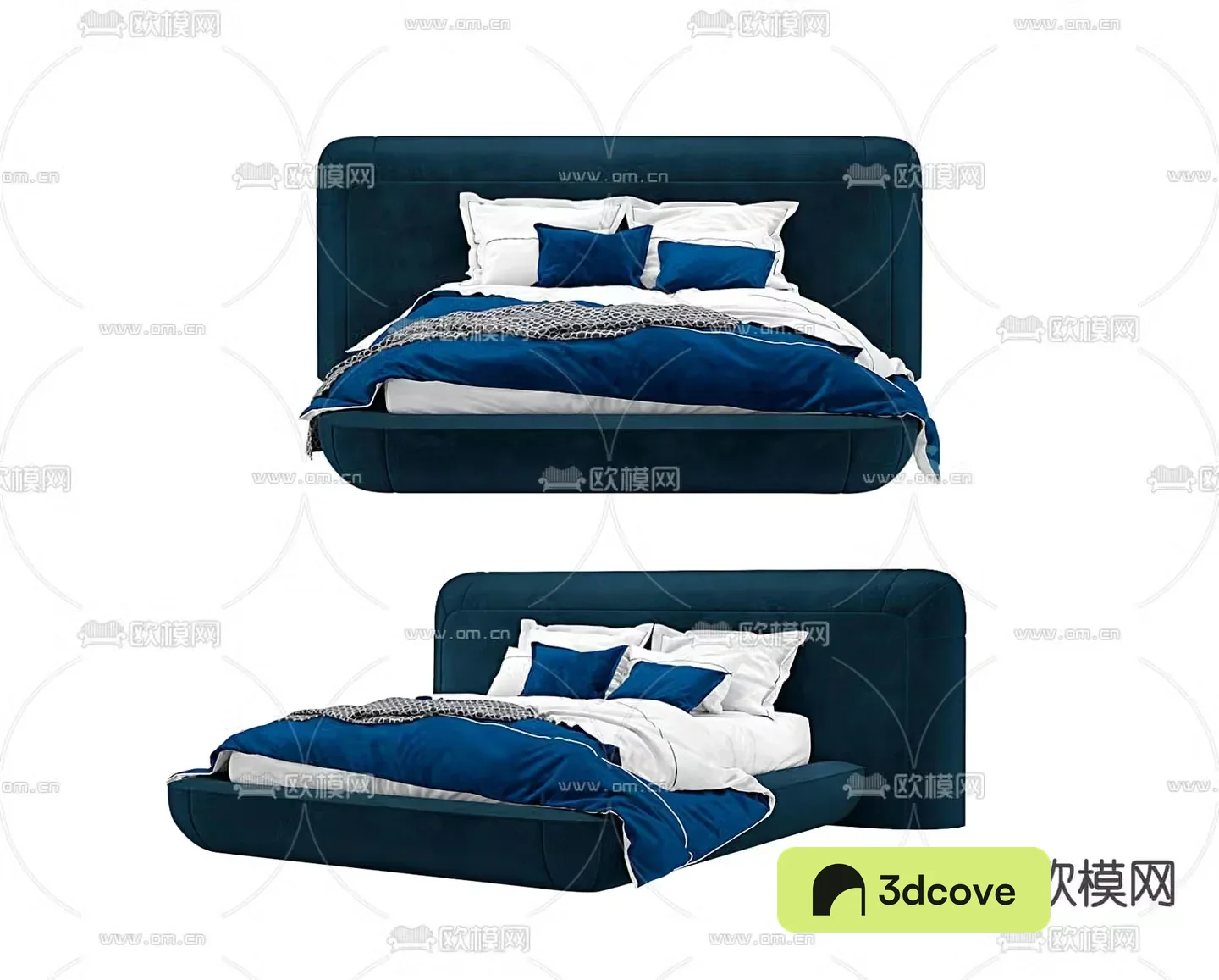 Alias â€‹â€‹modern double bed 3d model