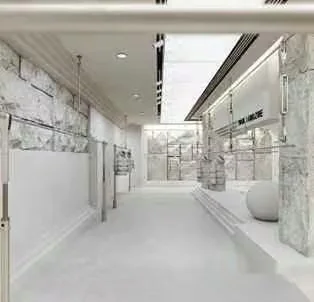 A White Hallway 3D Model – 5245 – VRAY Render
