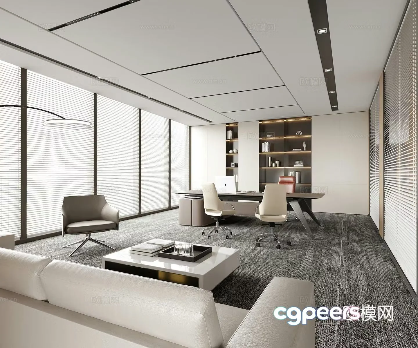 Modern General Manager Office Chairman Office 3D Model