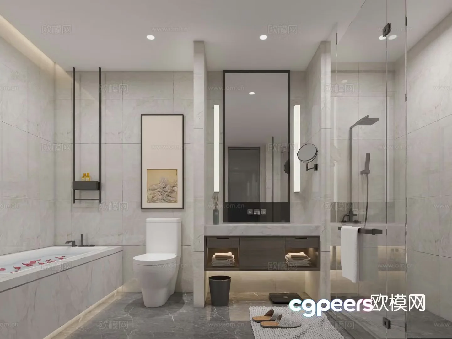 Modern bathroom bathroom 3d model