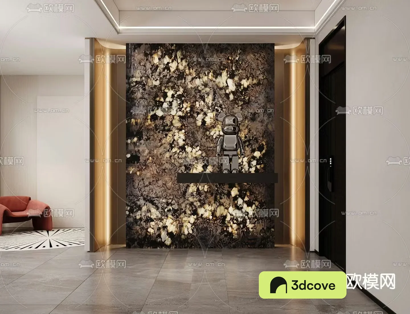Luxury stone background wall translucent marble
