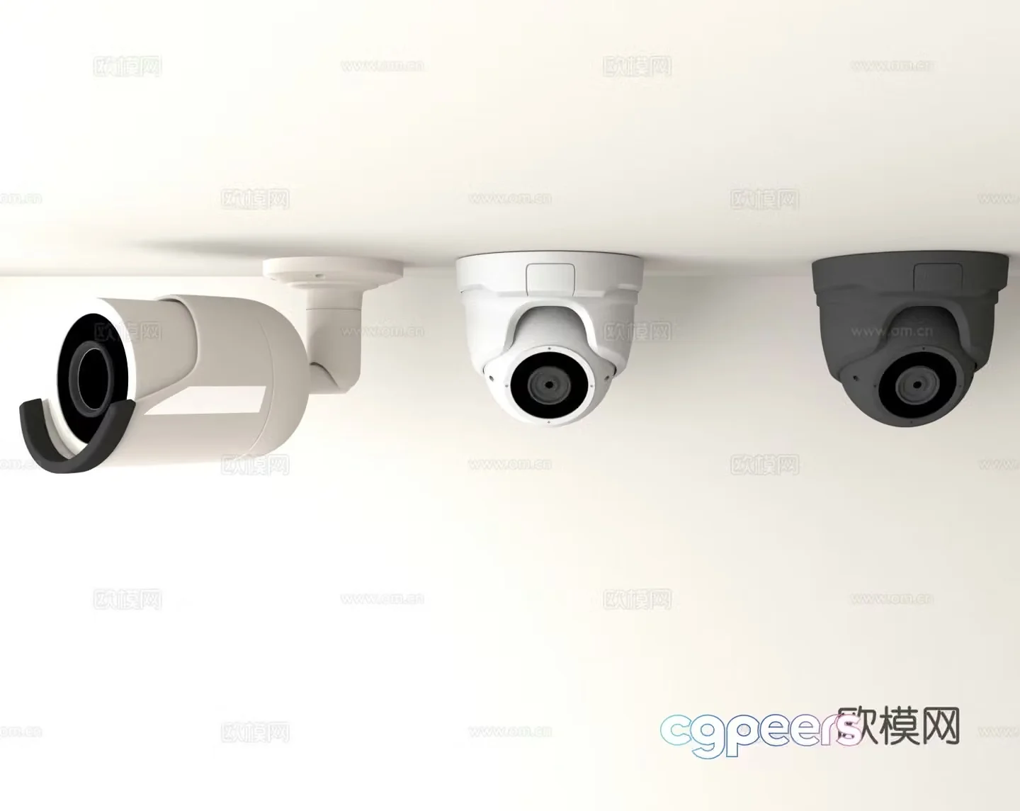 Security monitoring equipment HD camera #spherical camera #gun type camera 3d model