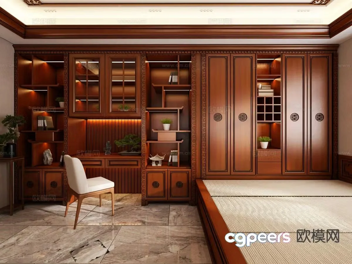 3d model of tatami bedroom and second bedroom