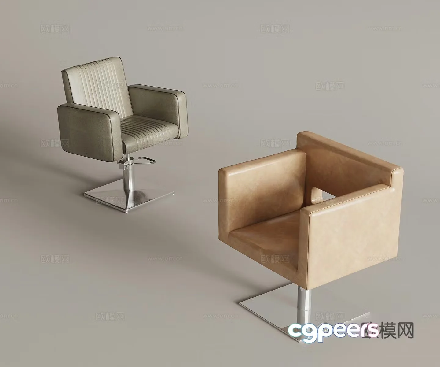 Modern hair salon barber chair 3d model