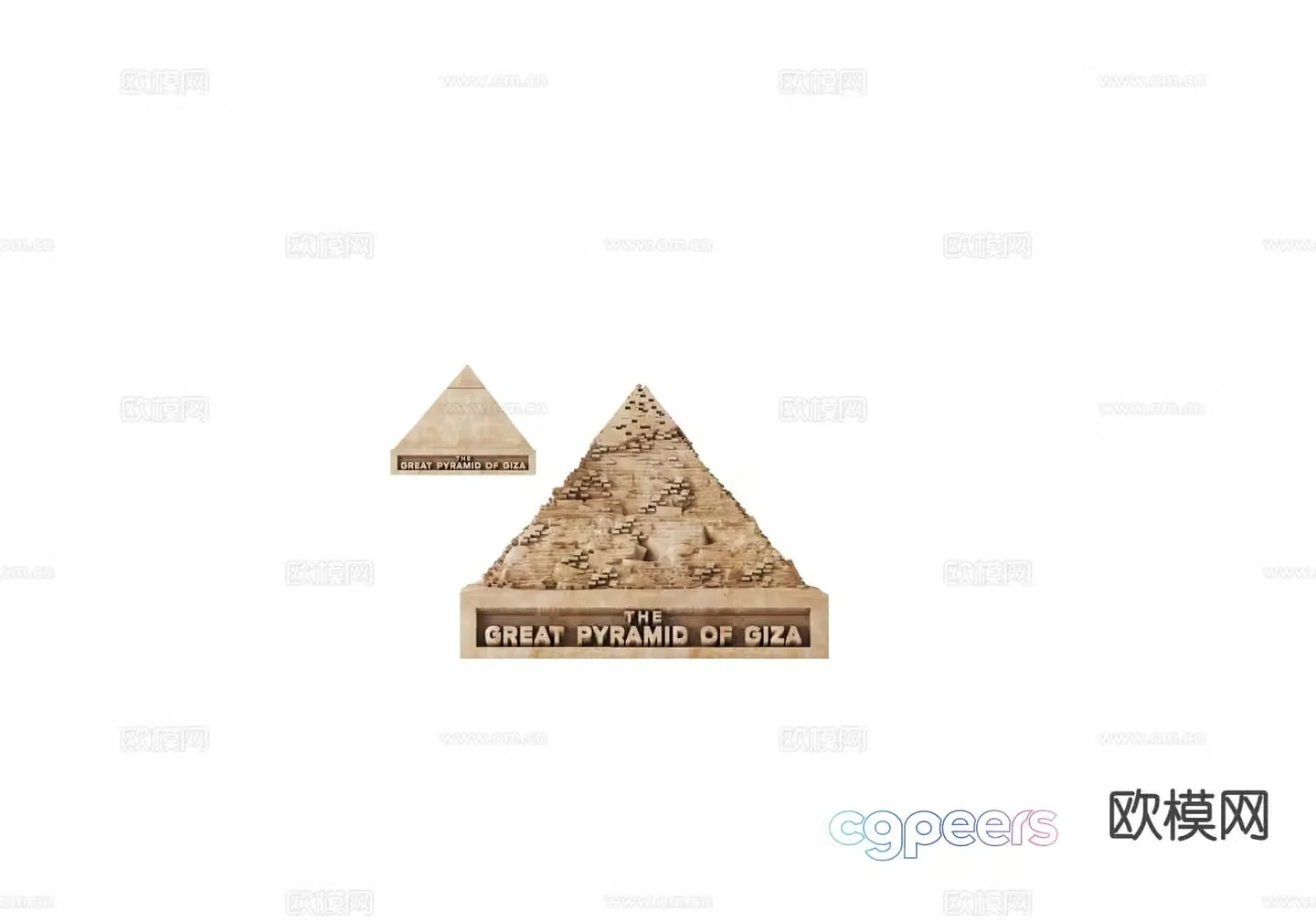 Pyramid Wonders of the World Sculpture 3d model