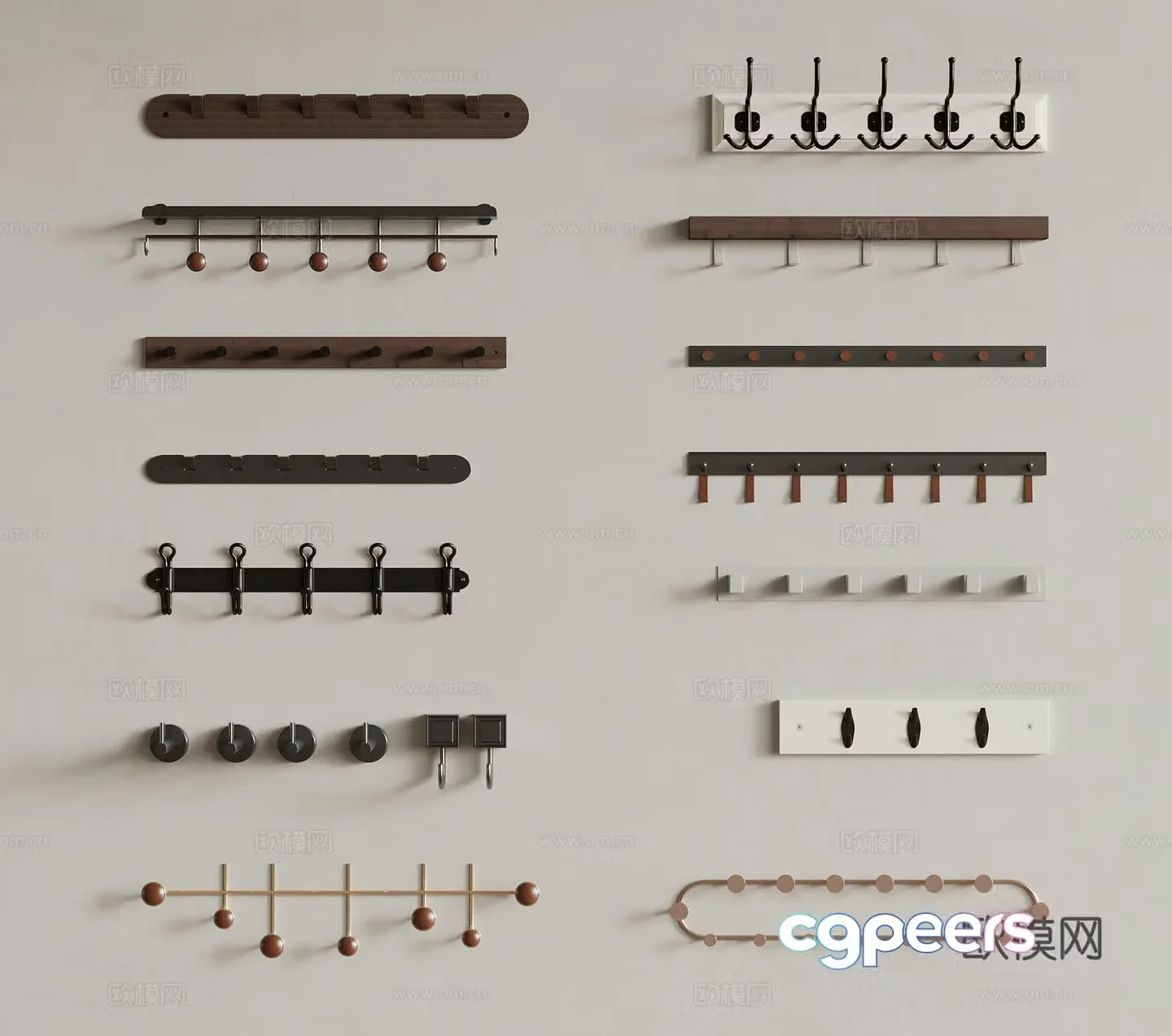 Modern hook 3d model