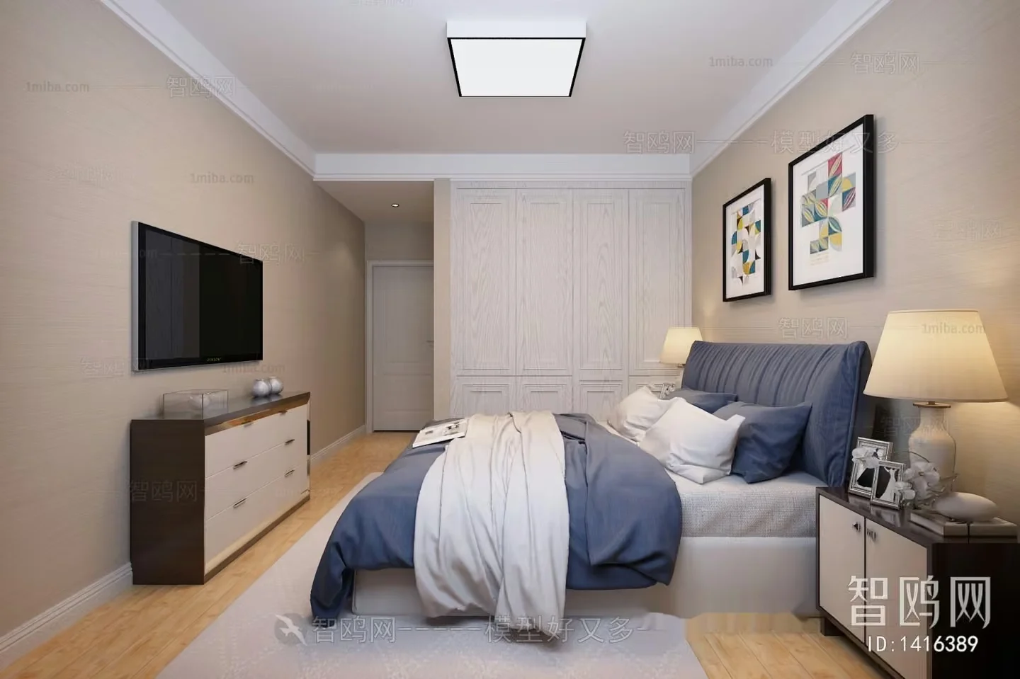 Cozy Bedroom 3D Model – 23636 – VRAY Render