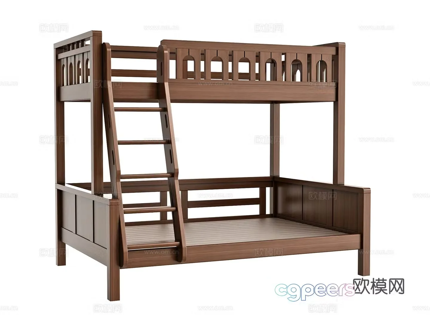 Modern 3D model on and off bed