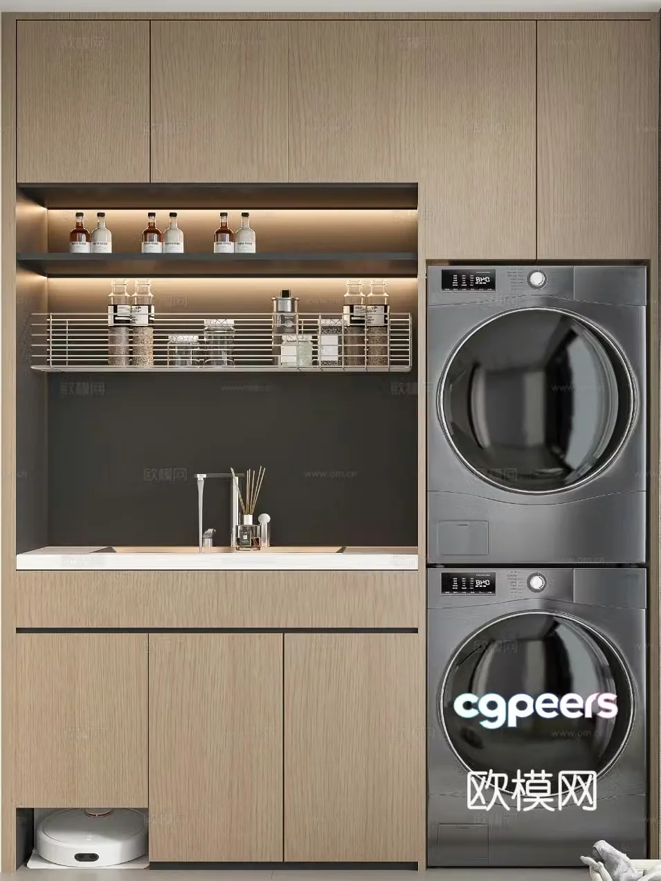 Modern balcony cabinet 3d model
