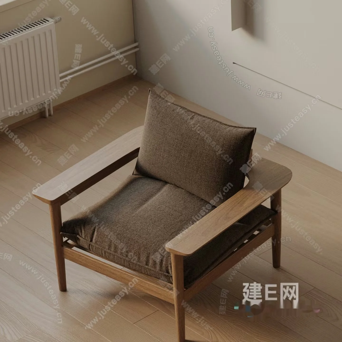 Wooden Armchair 3D Model – 12228 – VRAY Render
