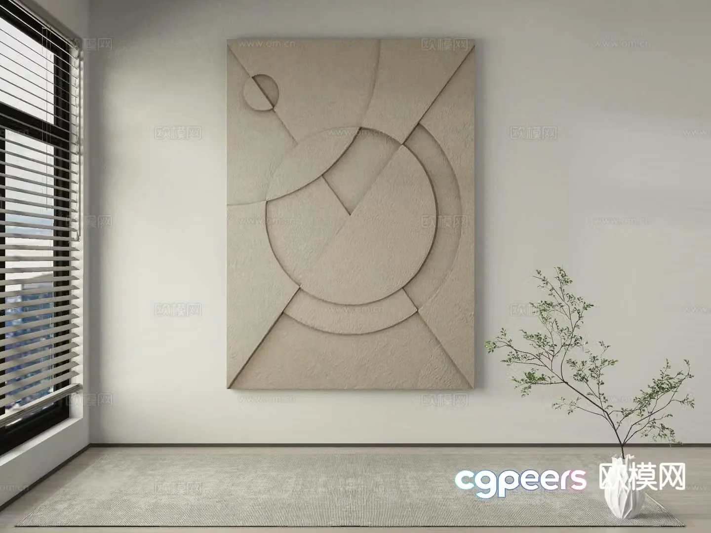 Modern three-dimensional painting decorative painting 3d model