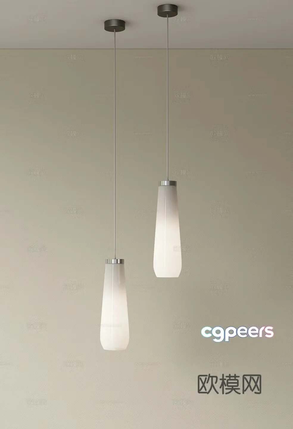Modern restaurant chandeliers bedside chandeliers stairwell chandeliers simple chandeliers study chandeliers 3D model