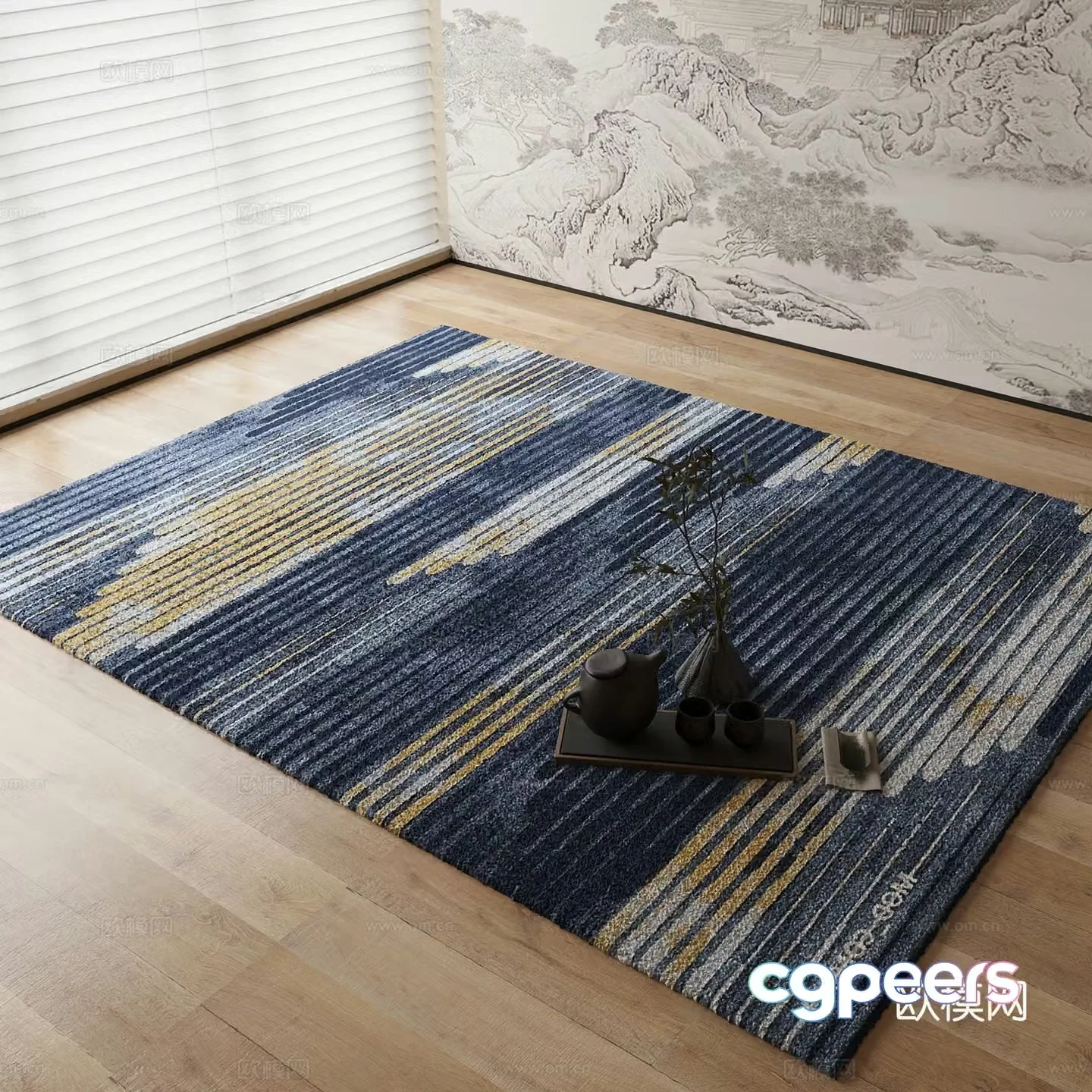 New Chinese carpet 3D model