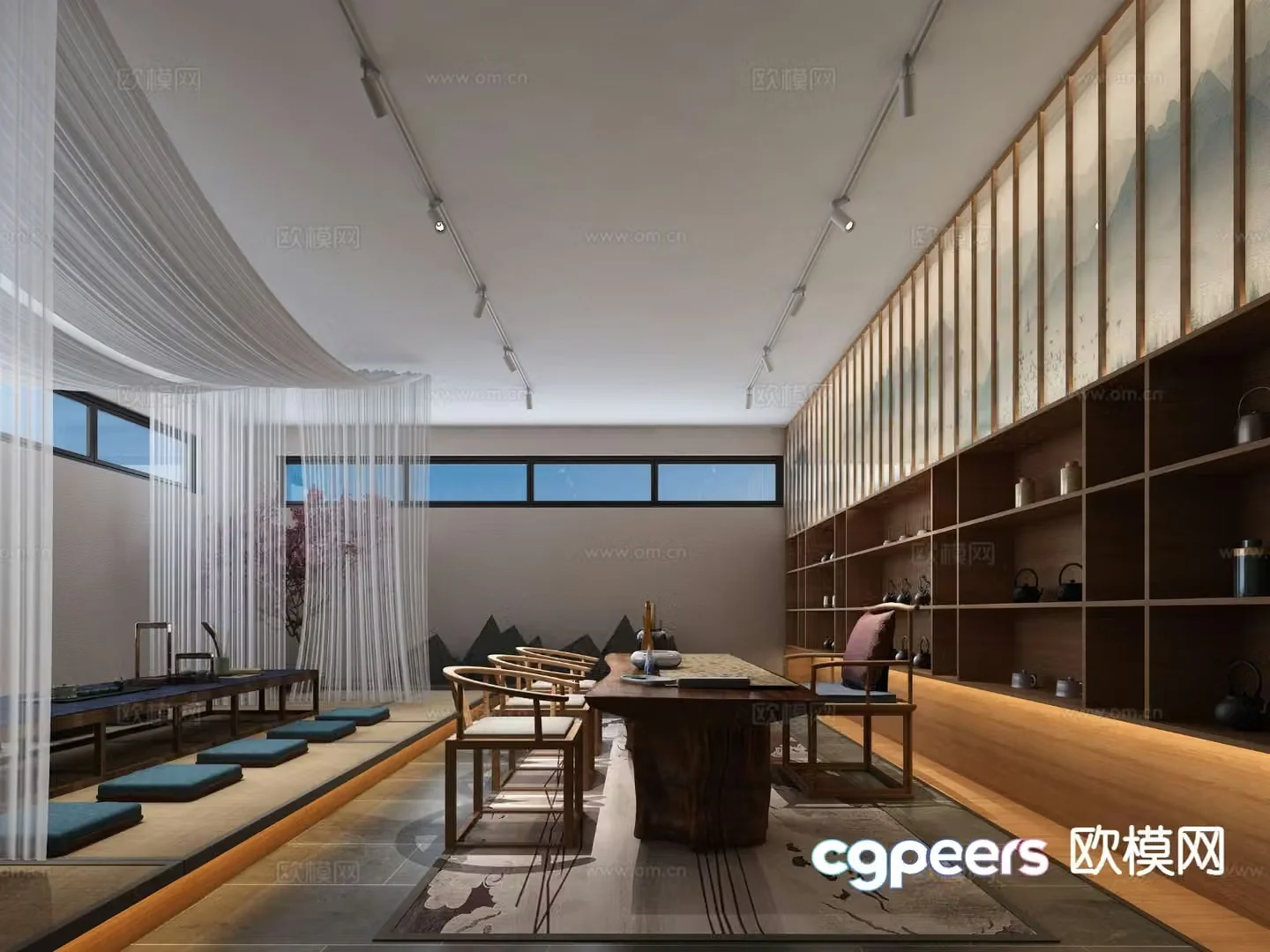New Chinese tea room 3d model