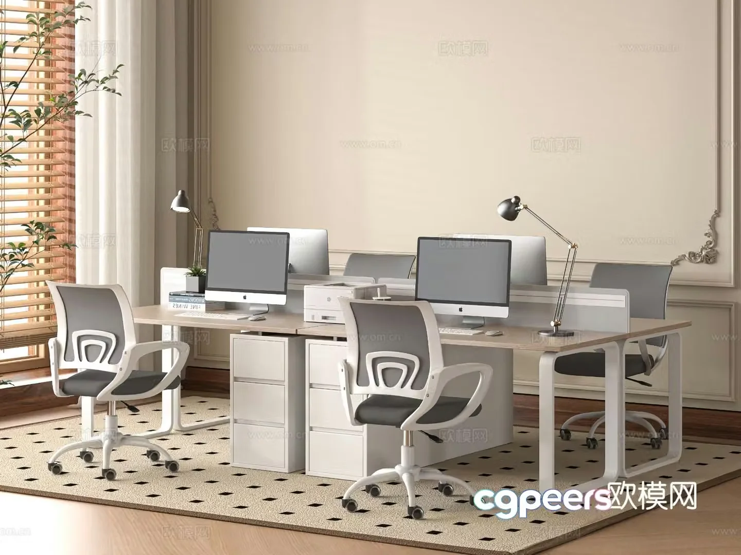 Modern office desk chair 3d model