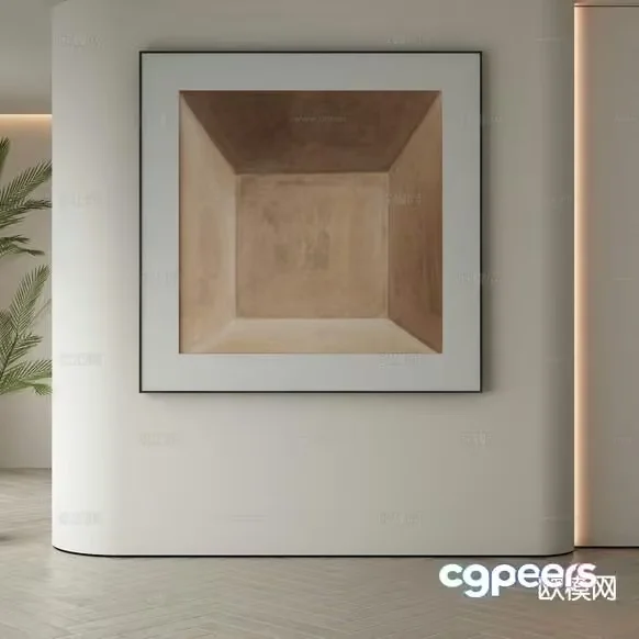 Modern Minimalist Wall Art 3D Model – 1232 – VRAY Render