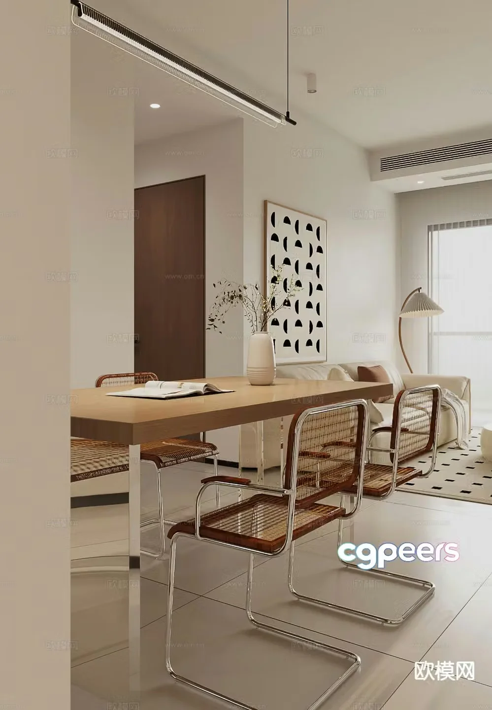 Modern restaurant 3d model