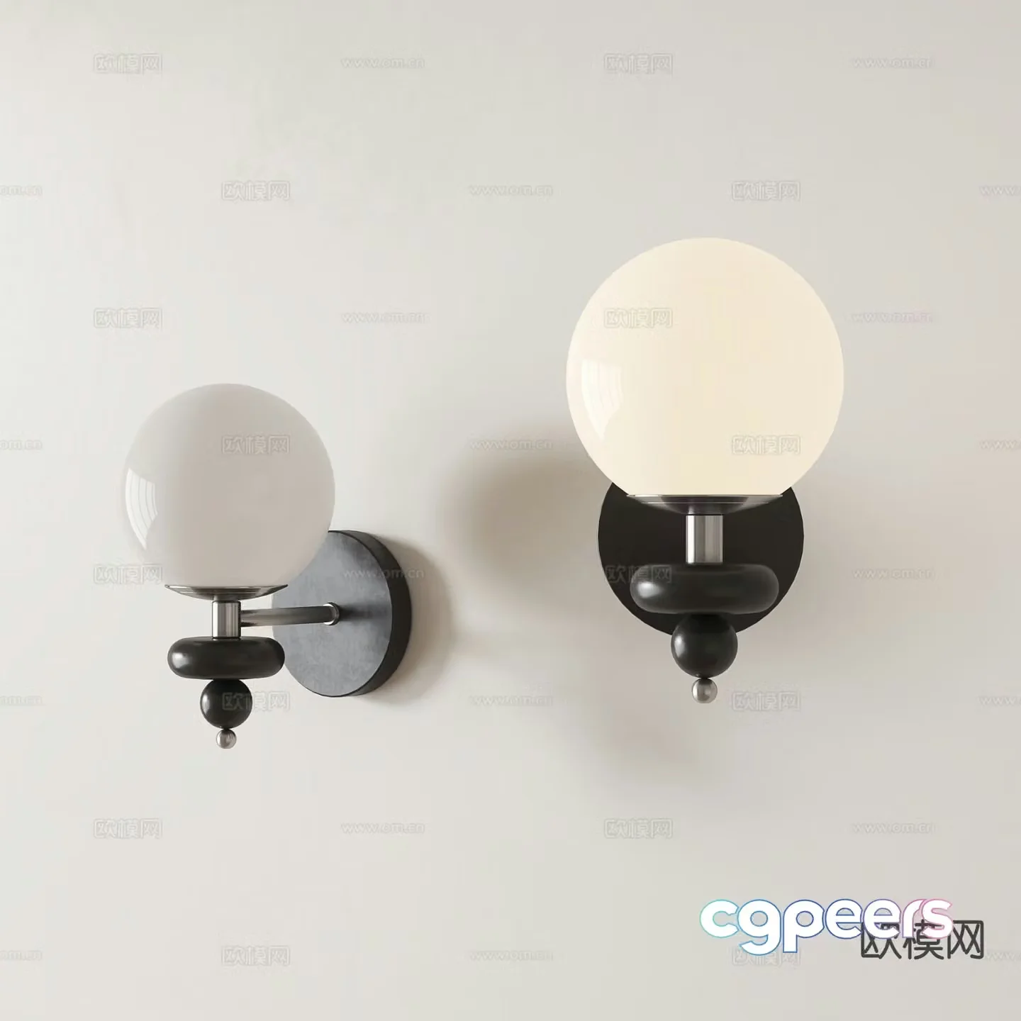 French wall light 3d model