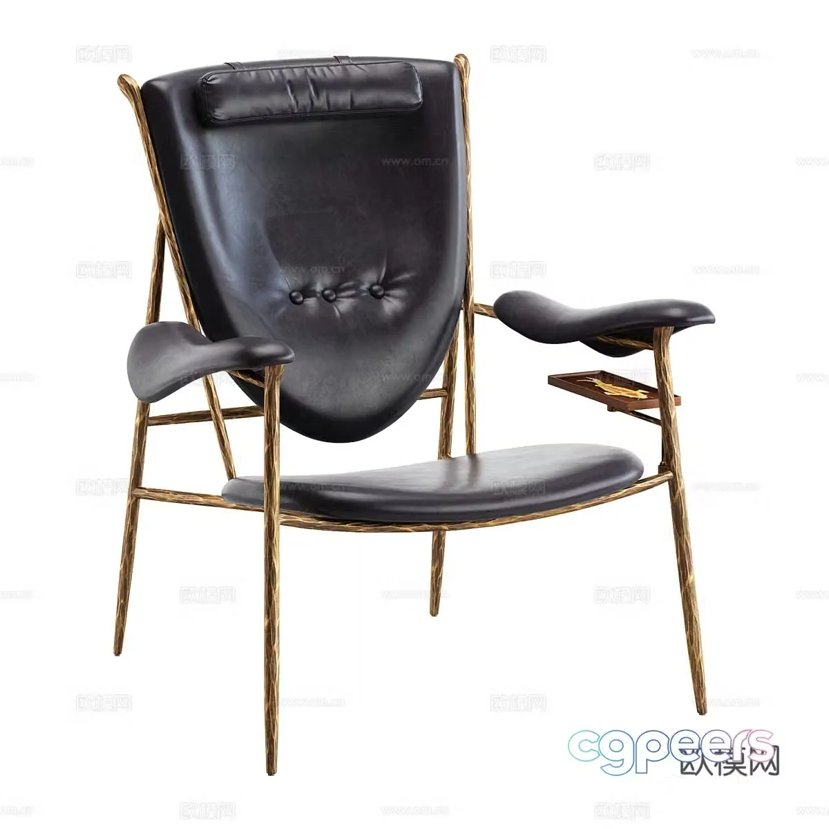 Home of Finn Juhl Bauhaus Style Casual Chair Chieftain 3D Model