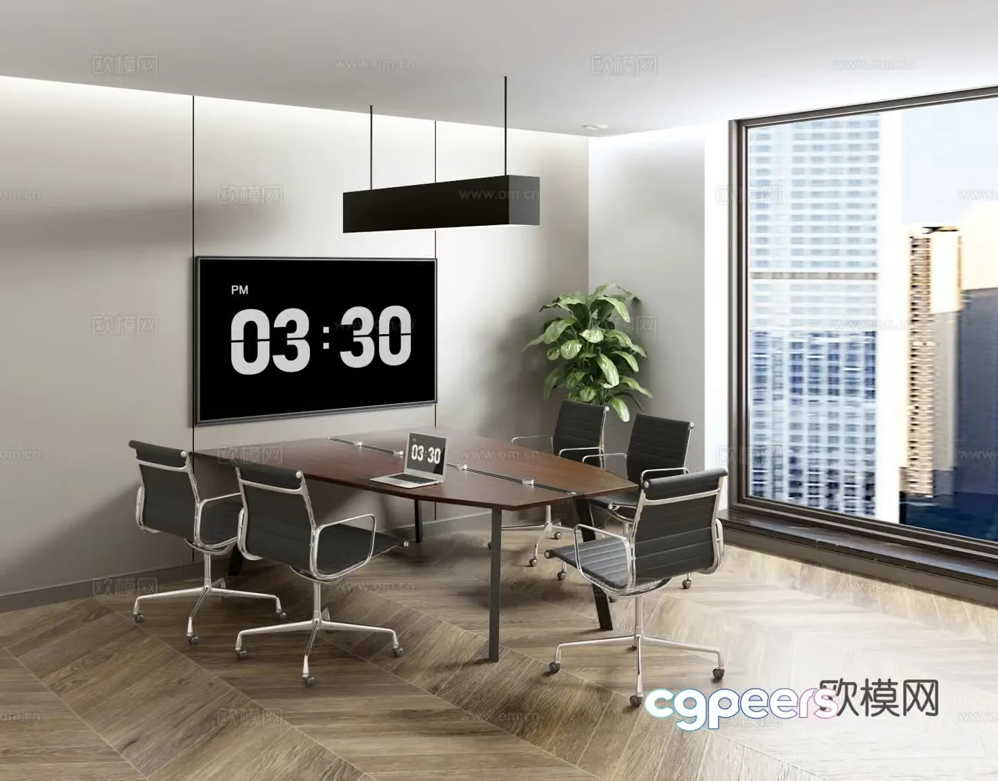 Modern conference room seminar room 3d model