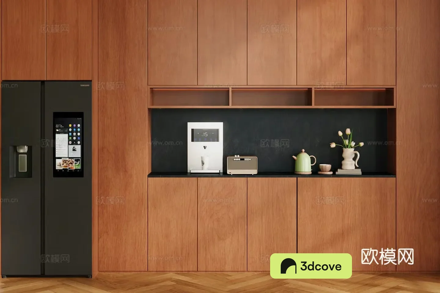 Middle-aged sideboard tea cabinet sideboard refrigerator sideboard sideboard sideboard sideboard finished meal sideboard 3D model