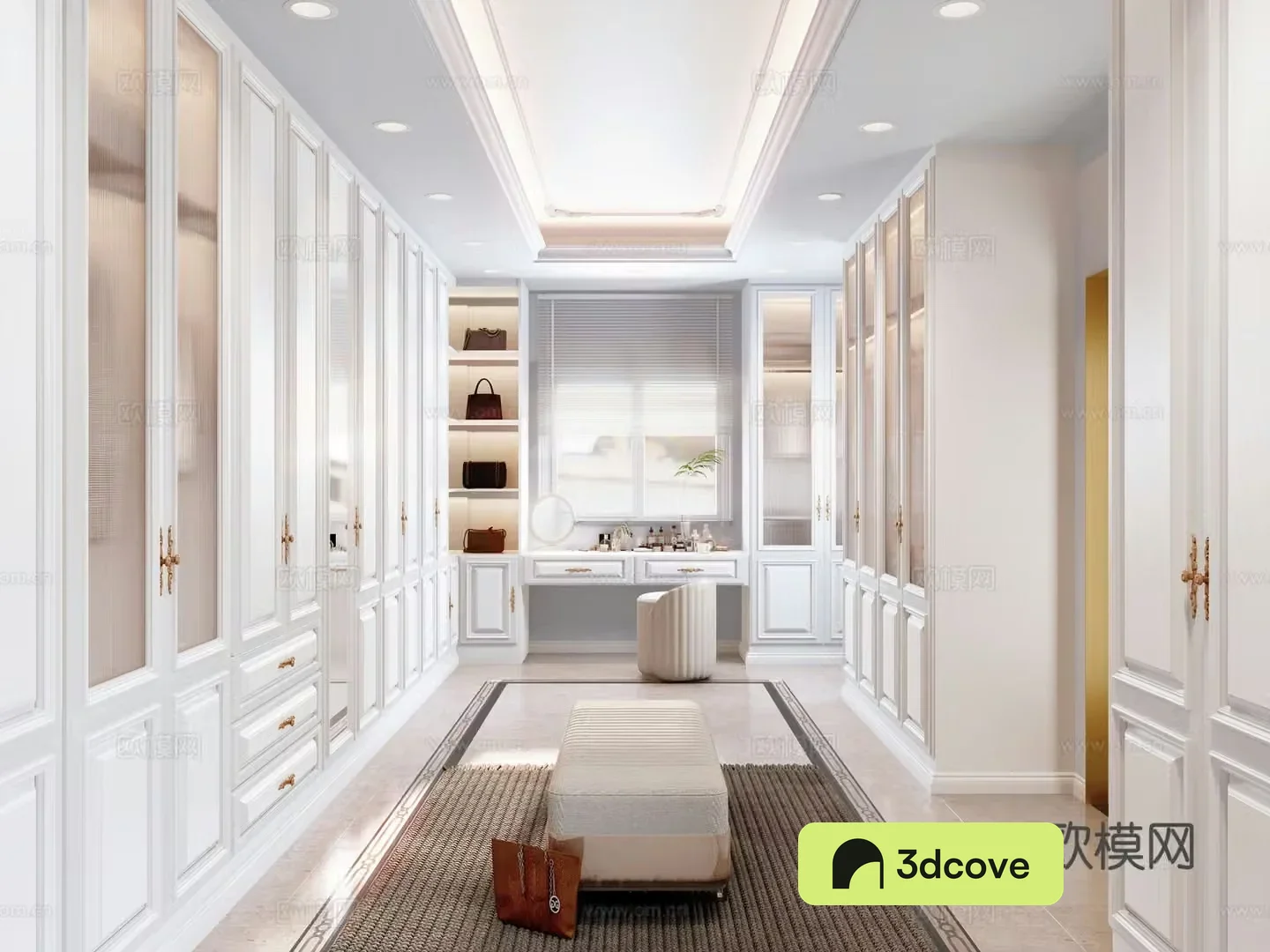 European style cloakroom 3D model