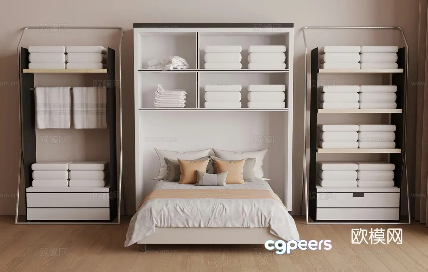Modern bedding Bedding Double bed 3d model