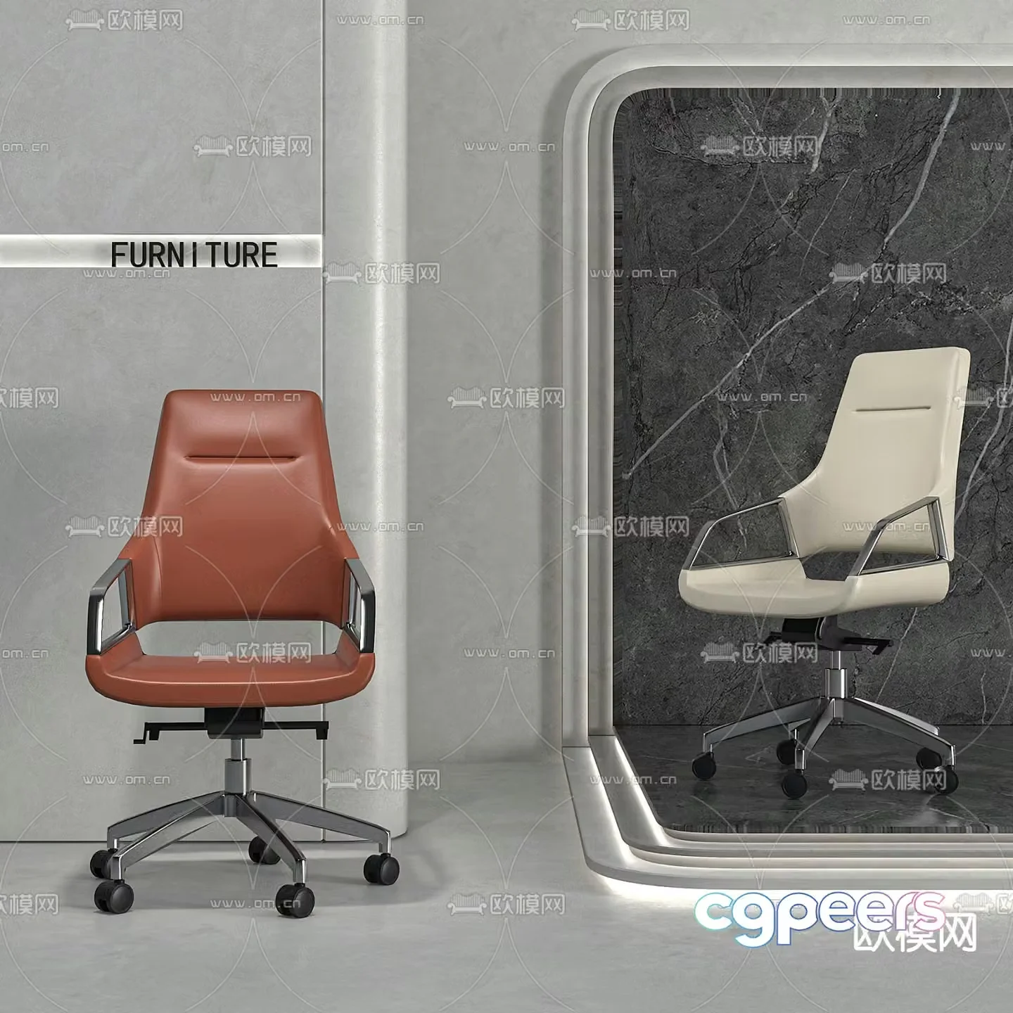 Office chair shift chair staff chair 3d model