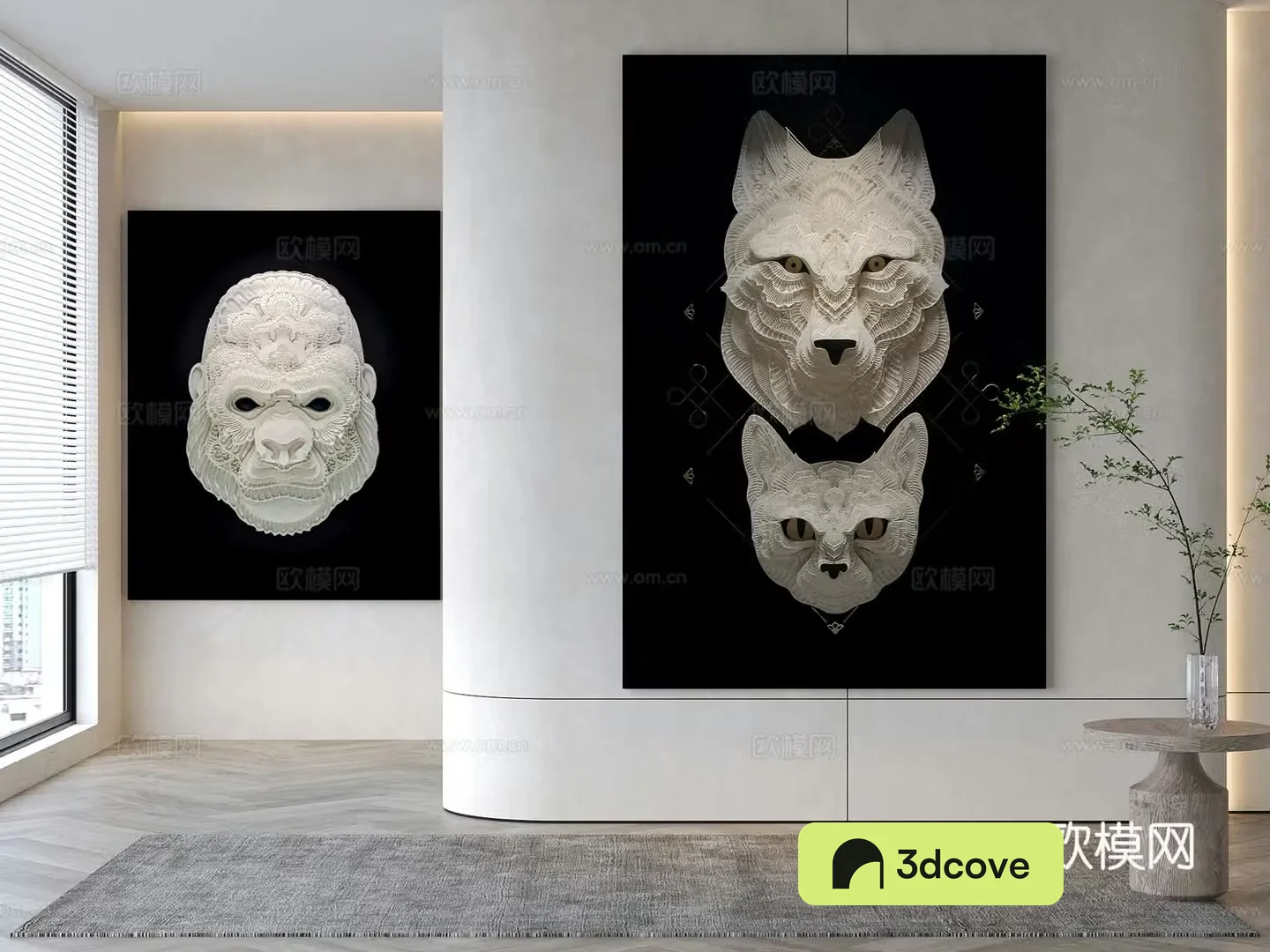 Modern decorative painting Animal hanging painting