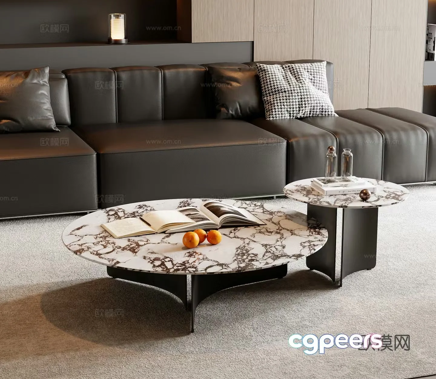Modern mother-child coffee table 3d model