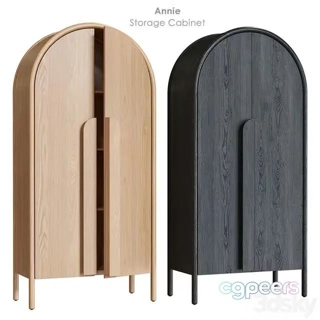 3ds Max Free – Annie Natural Storage Cabinet by Crate&Barrel