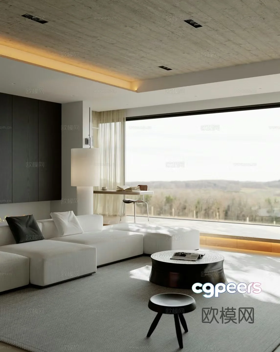 Modern living room 3d model