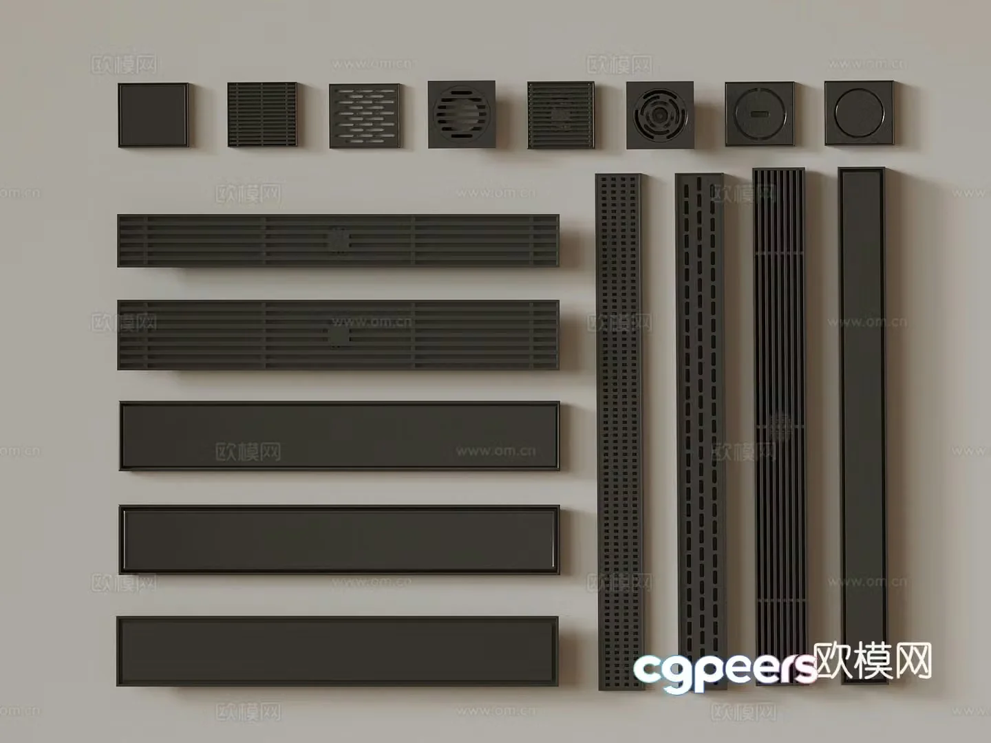 Floor drain Modern floor drain Hidden floor drain Square floor drain 3d model