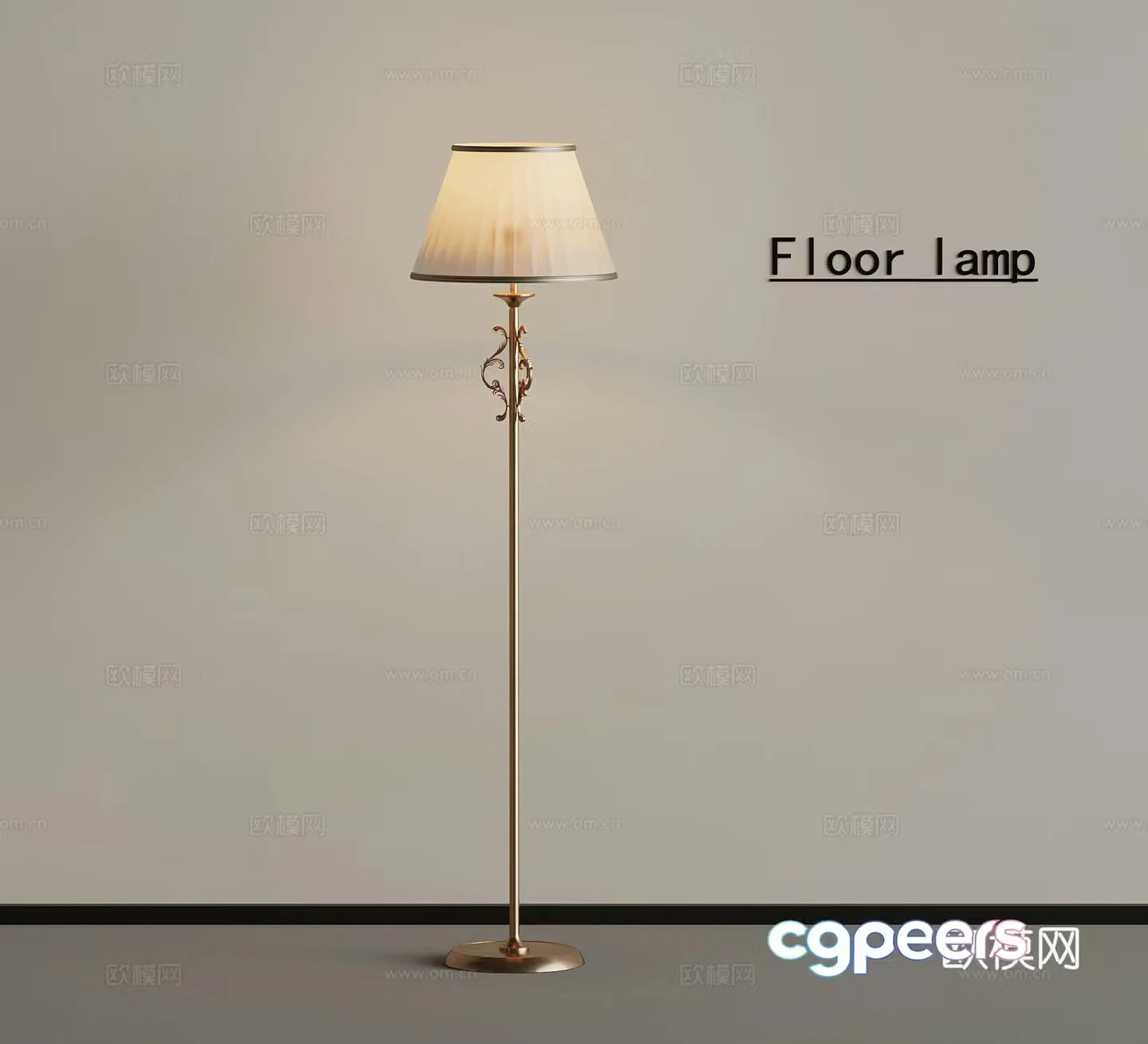 French floor lamp 3d model
