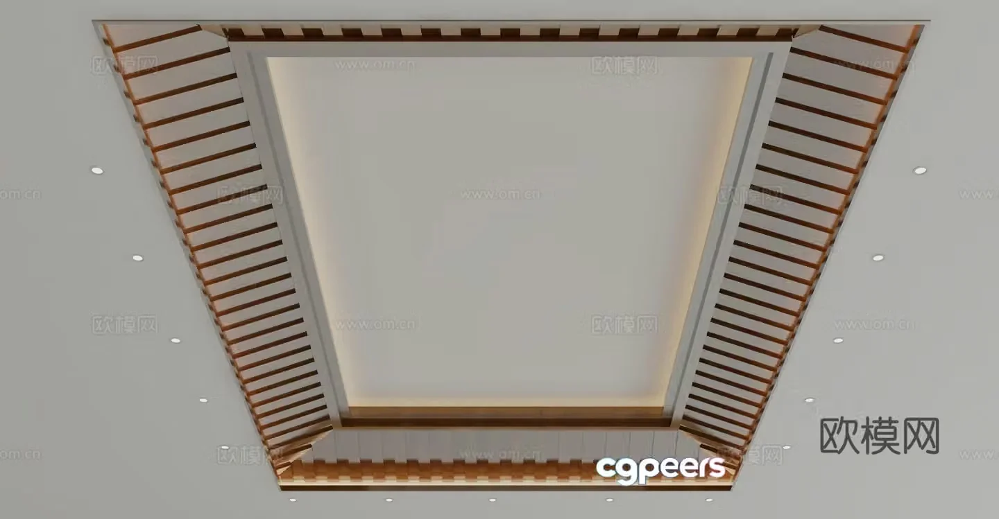 New Chinese style ceiling 3D model