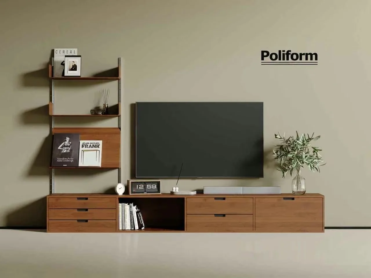 Modern Entertainment Center 3D Model – 16971 – VRAY Render