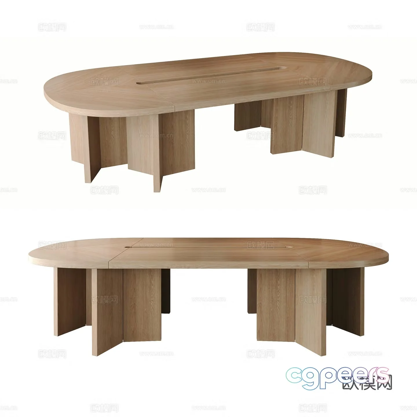Modern dining table 3d model