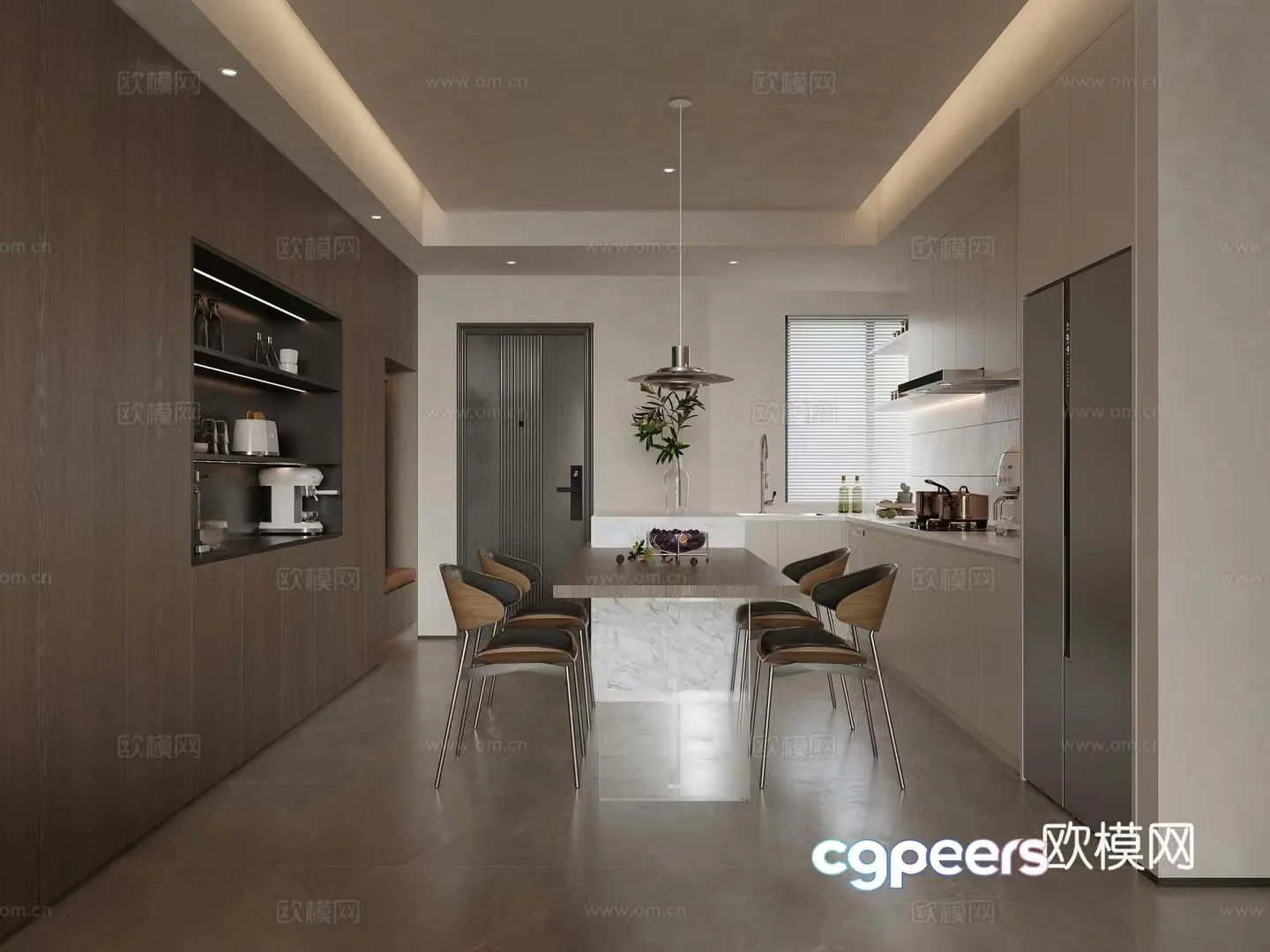 Modern restaurant 3d model