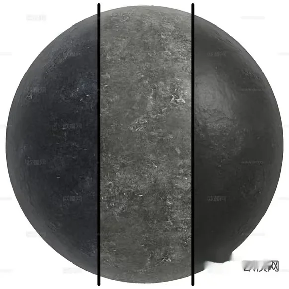 A Gray Sphere With A Textured Surface 3D Model – 21046 – VRAY Render