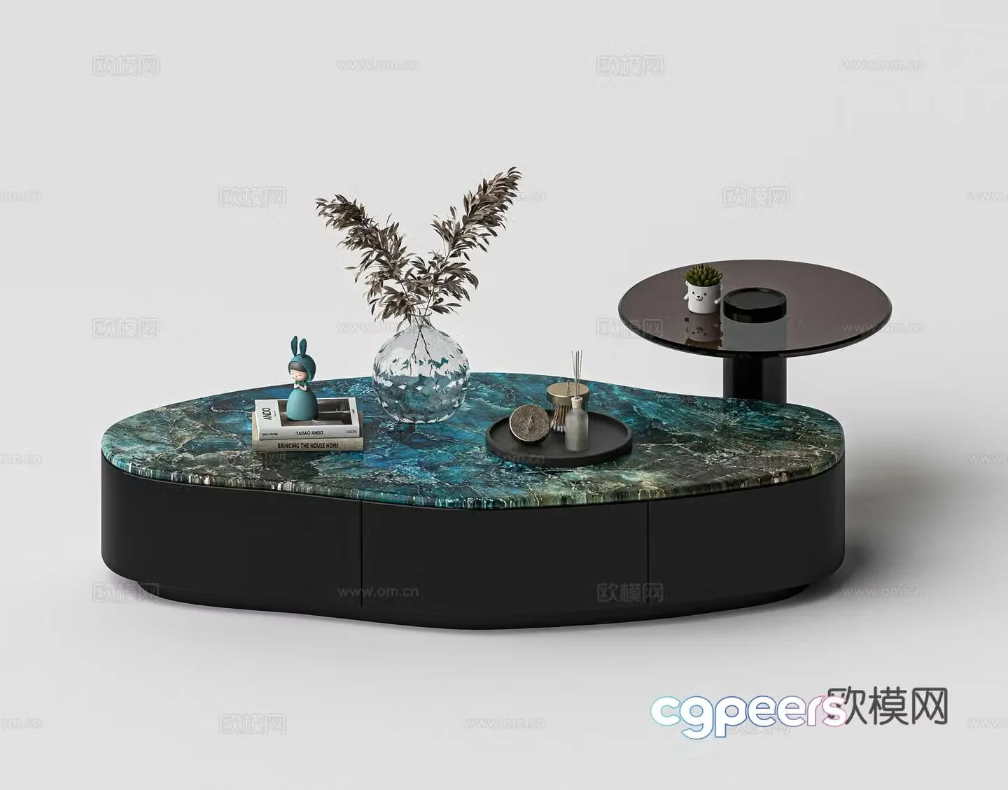 Italian light luxury coffee table 3D model