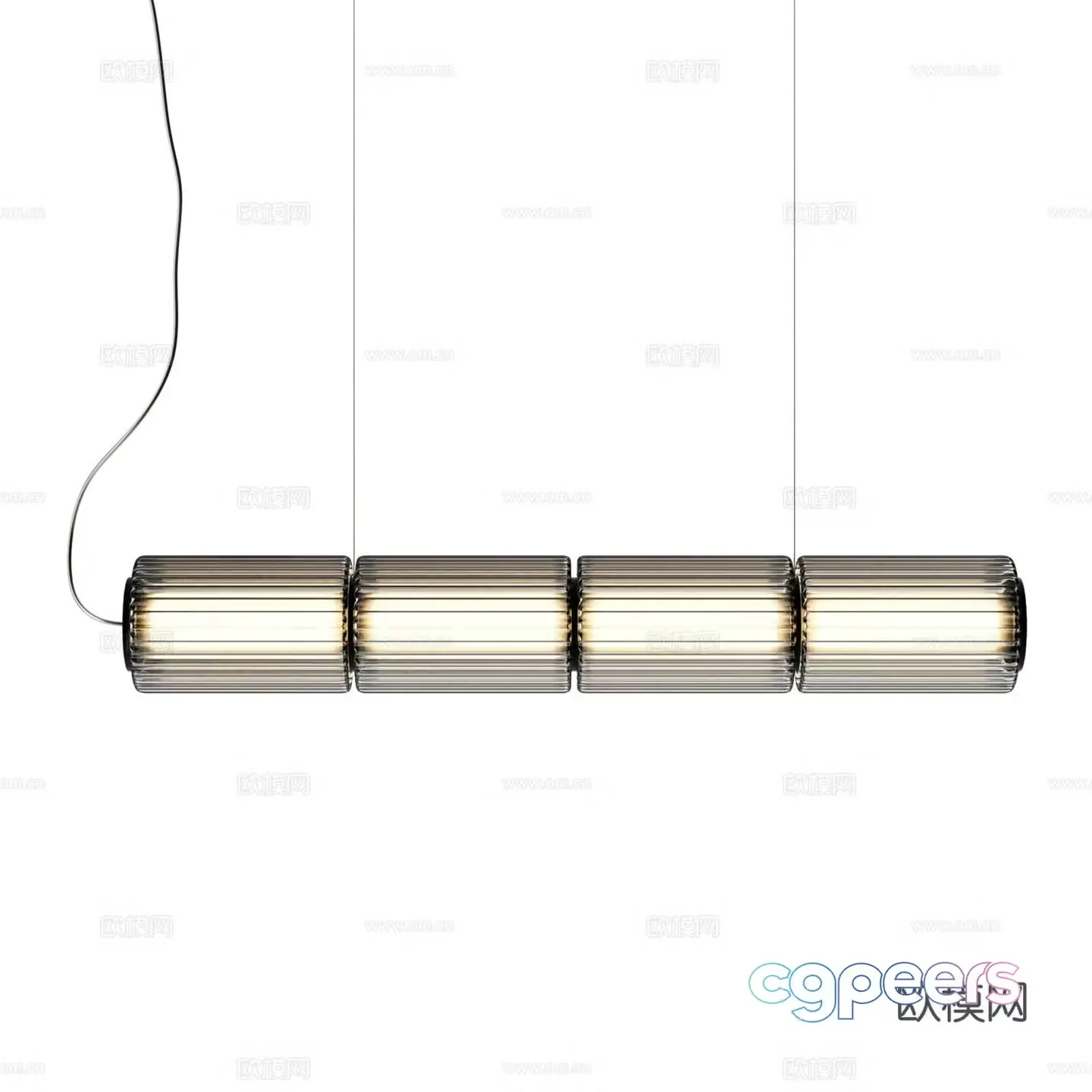 ANDlight Modern Chandeliers Minimalist Chandeliers Glass Chandeliers Long Strip Chandeliers 3D Model