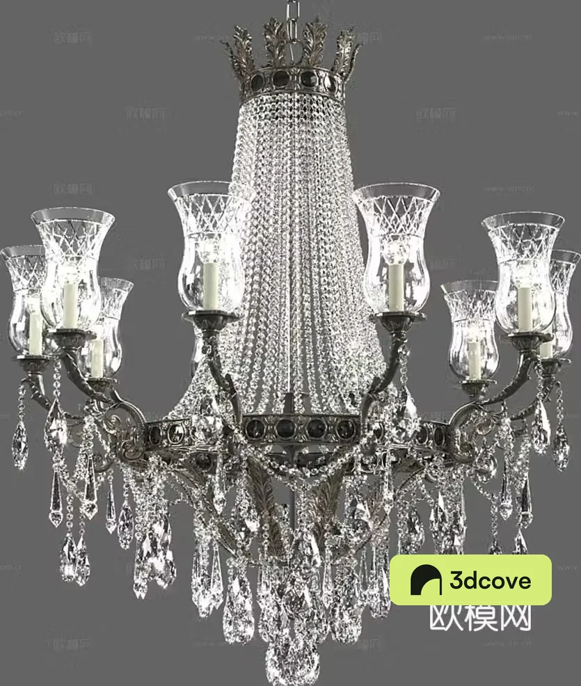 Light luxury crystal chandelier candlestick crystal lamp