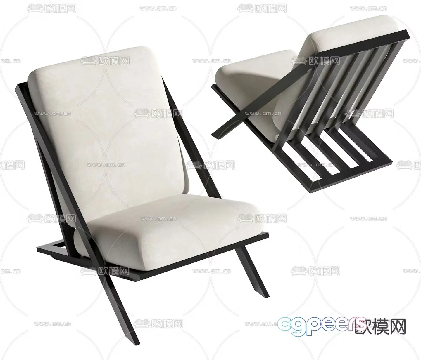 Modern single sofa 3d model