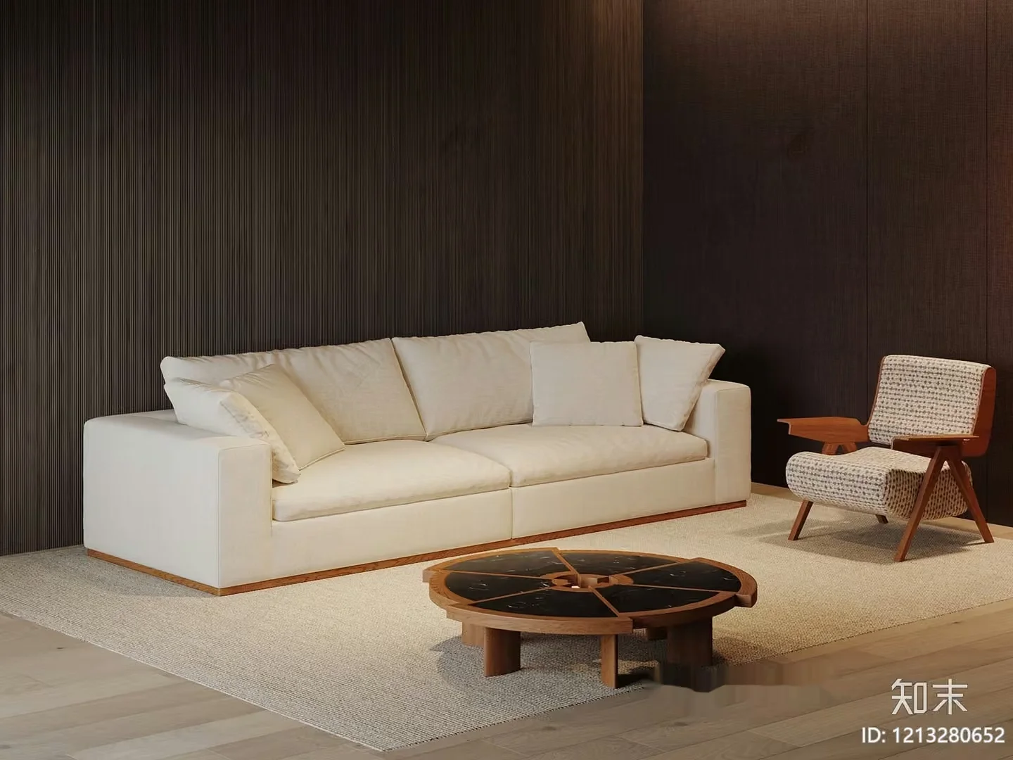 Modern Living Room 3D Model – 5846 – VRAY Render