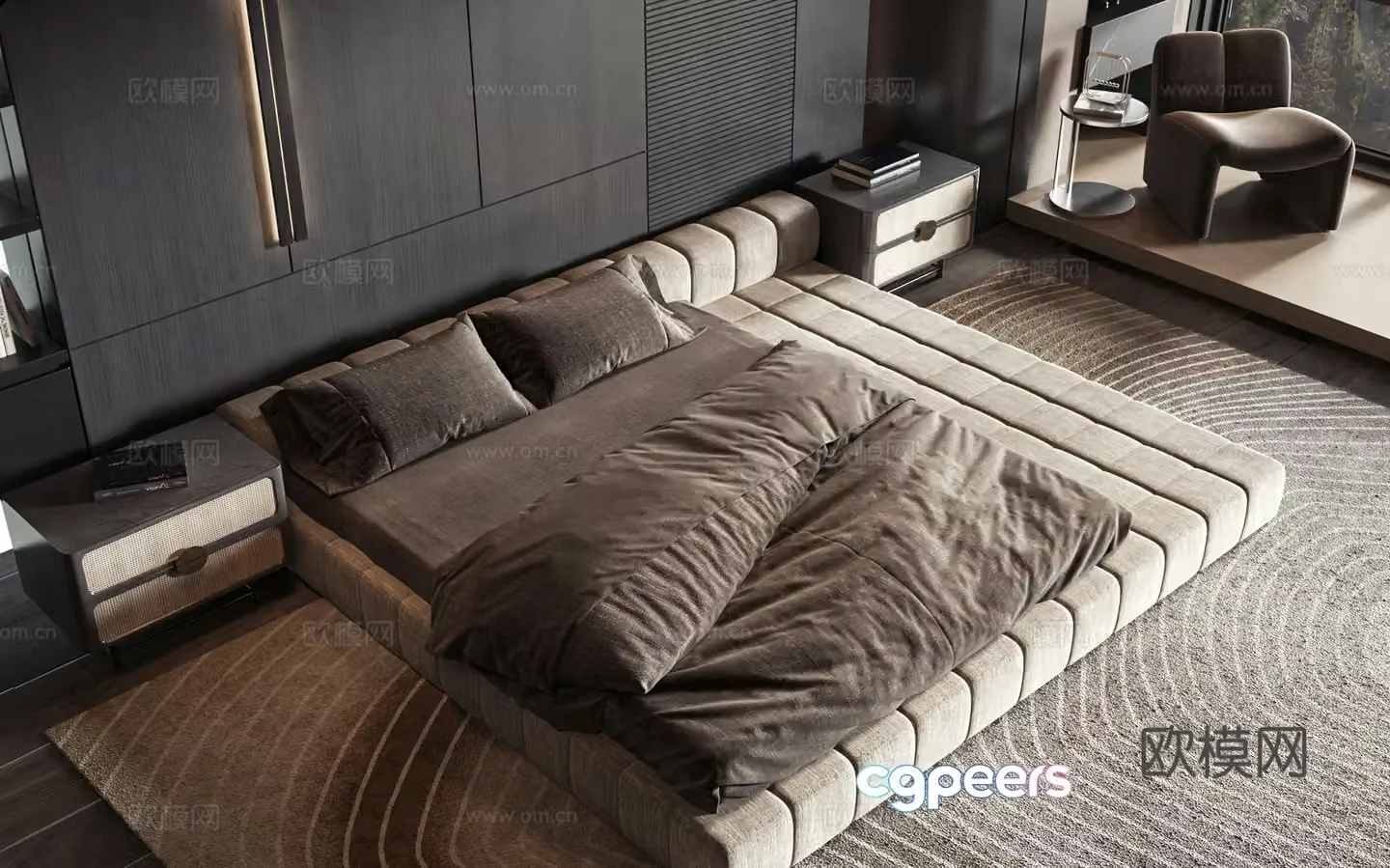 Modern style product bed 3d model