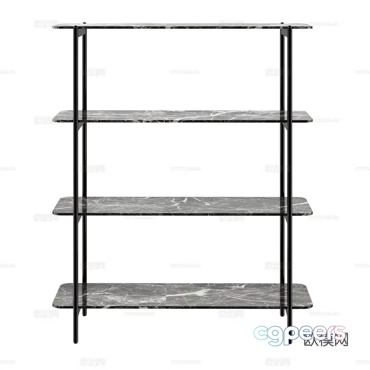 Pedrali Minimalist Bookshelf Marble Bookshelf Italian Bookshelf Decorative Shelf 3D Model