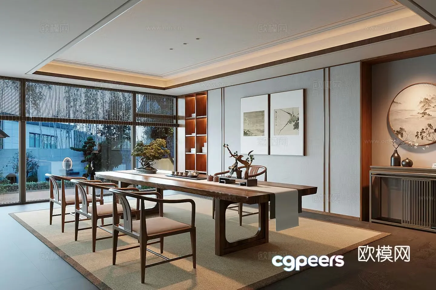 New Chinese tea room 3D model