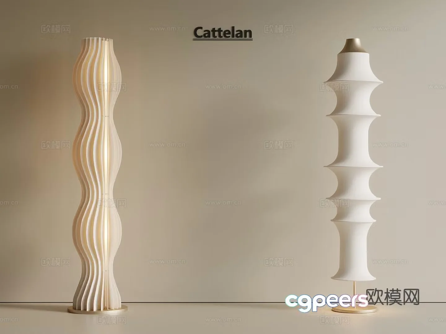 Wasabi Light Luxury Floor Lamp Ambient Lamp Sunset Lamp 3D Model